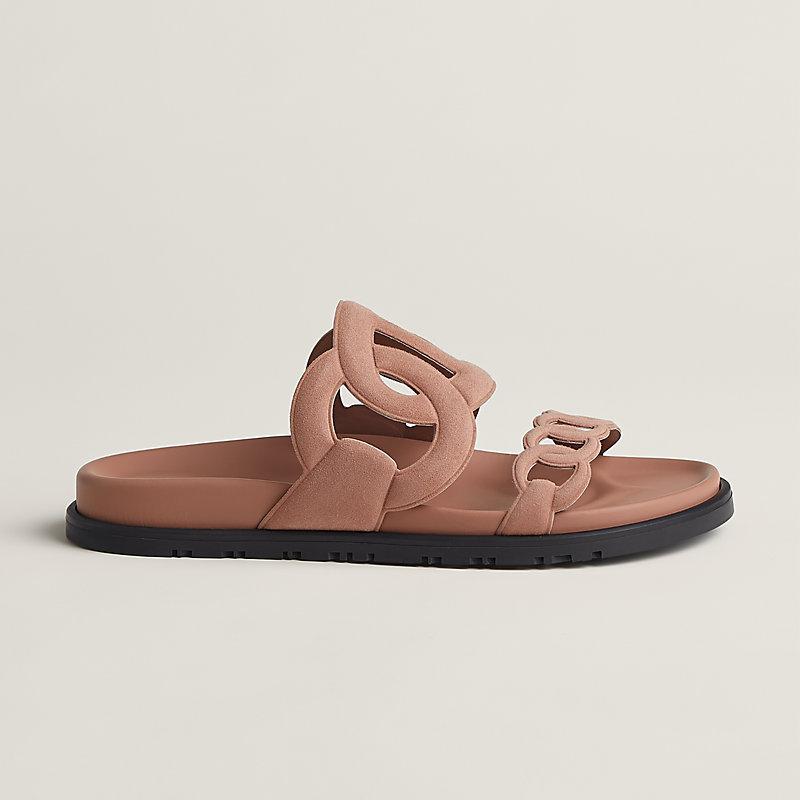 Dép Hermes Extra Sandal Nữ Hồng Đậm